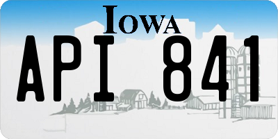 IA license plate API841