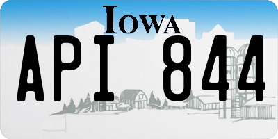 IA license plate API844