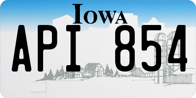 IA license plate API854