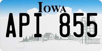 IA license plate API855