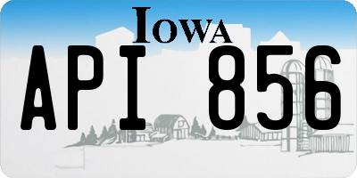 IA license plate API856