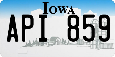 IA license plate API859