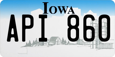 IA license plate API860