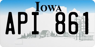 IA license plate API861