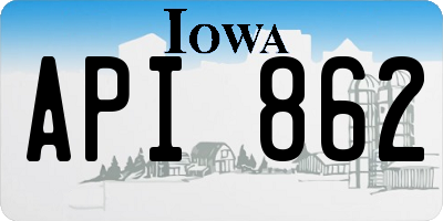 IA license plate API862