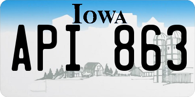 IA license plate API863