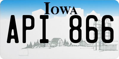 IA license plate API866