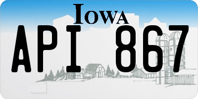 IA license plate API867