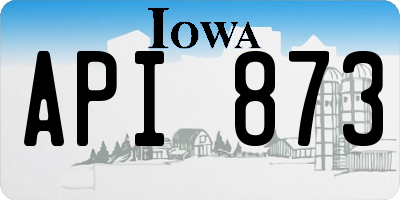 IA license plate API873