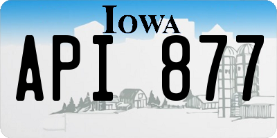 IA license plate API877