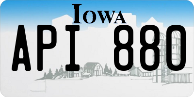 IA license plate API880