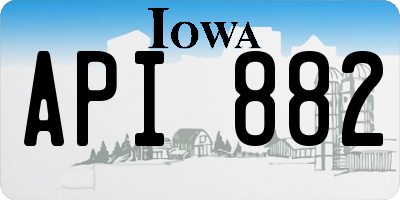 IA license plate API882