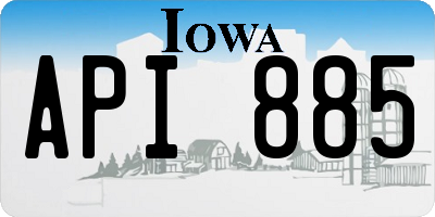 IA license plate API885