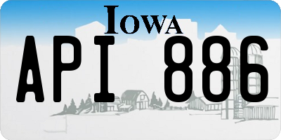 IA license plate API886