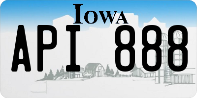 IA license plate API888