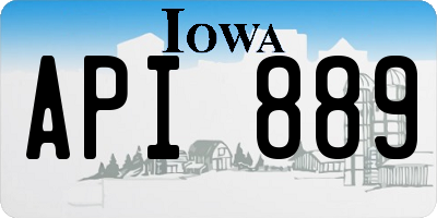IA license plate API889