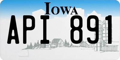 IA license plate API891