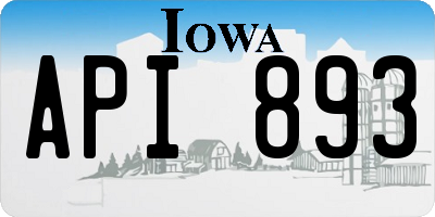 IA license plate API893