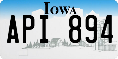 IA license plate API894