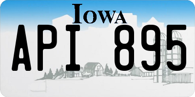 IA license plate API895