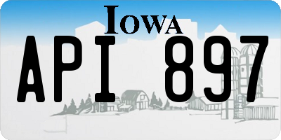 IA license plate API897