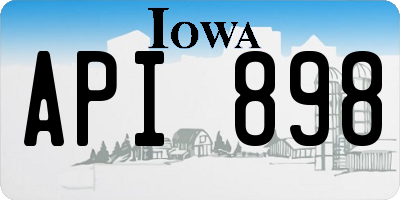 IA license plate API898