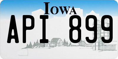 IA license plate API899