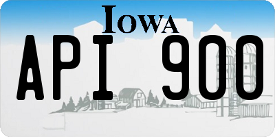 IA license plate API900