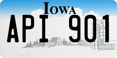 IA license plate API901