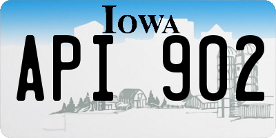 IA license plate API902