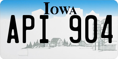 IA license plate API904