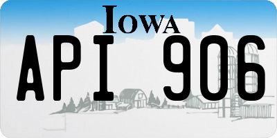 IA license plate API906