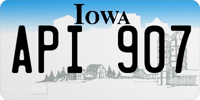 IA license plate API907