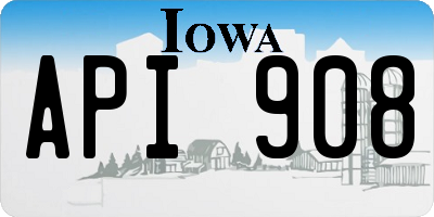 IA license plate API908