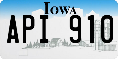 IA license plate API910