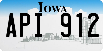 IA license plate API912