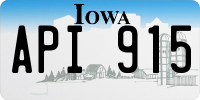 IA license plate API915