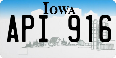 IA license plate API916