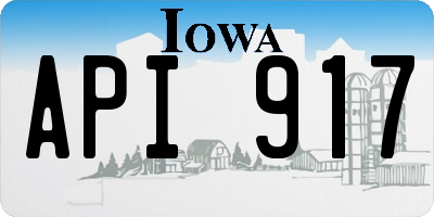 IA license plate API917
