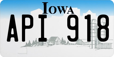 IA license plate API918