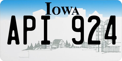 IA license plate API924