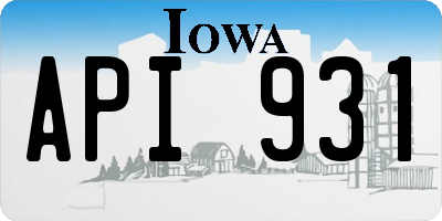 IA license plate API931