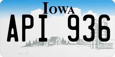 IA license plate API936