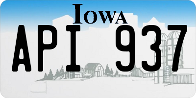 IA license plate API937