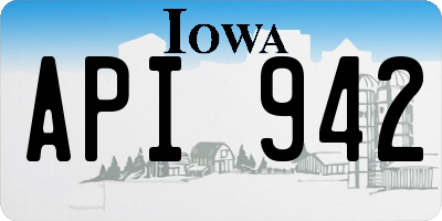 IA license plate API942