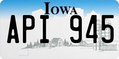 IA license plate API945