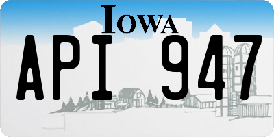 IA license plate API947