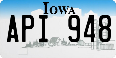 IA license plate API948