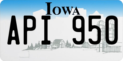 IA license plate API950