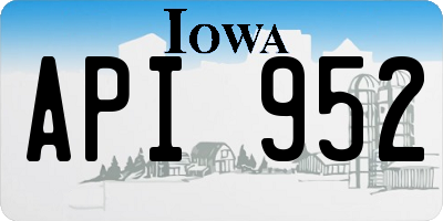 IA license plate API952